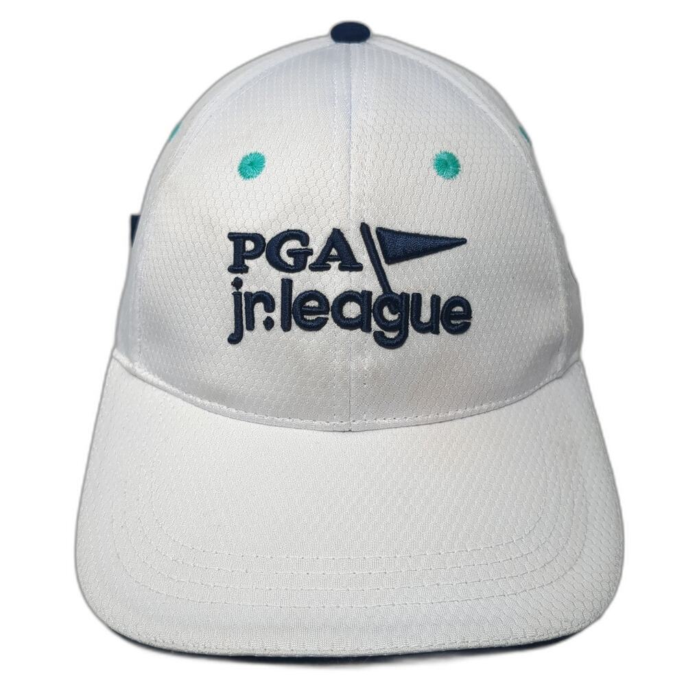 PGA Jr. League Slideback Baseball Cap White One Size Adjustable 6 Panel Macron
